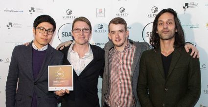 A Watb team photo at the Surrey Digital Awards 2016