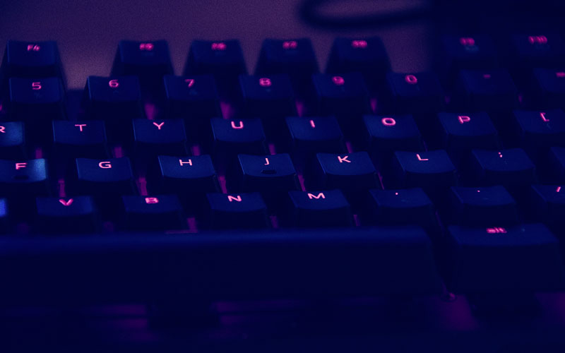A close-up image of a compter keyboard