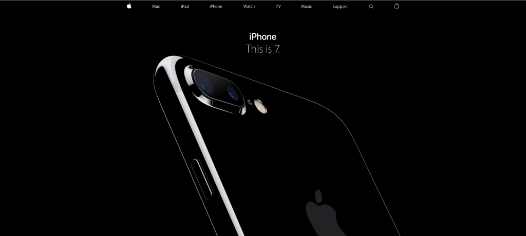 Advertising image of an iPhone 7