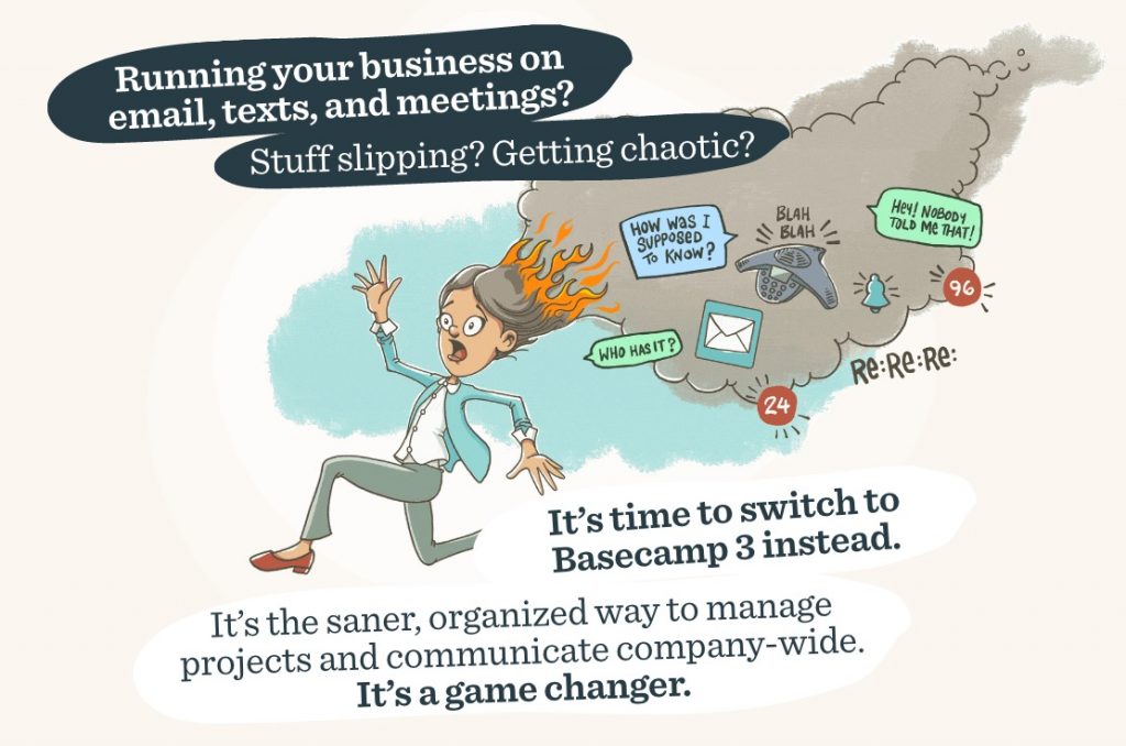 Illustration for Basecamp Advert