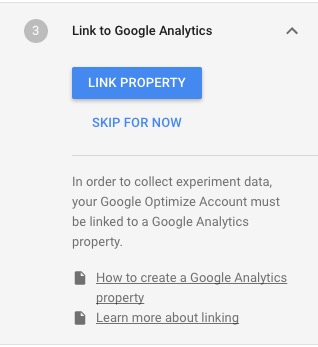 Google Optimise Link Google Analytics