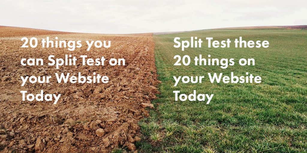 Split Test example with two alternate messages and images